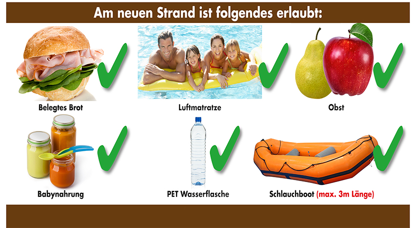 Pinta Beach Banner erlaubt