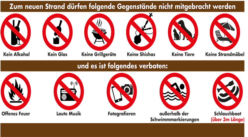 Pinta Beach Banner verboten